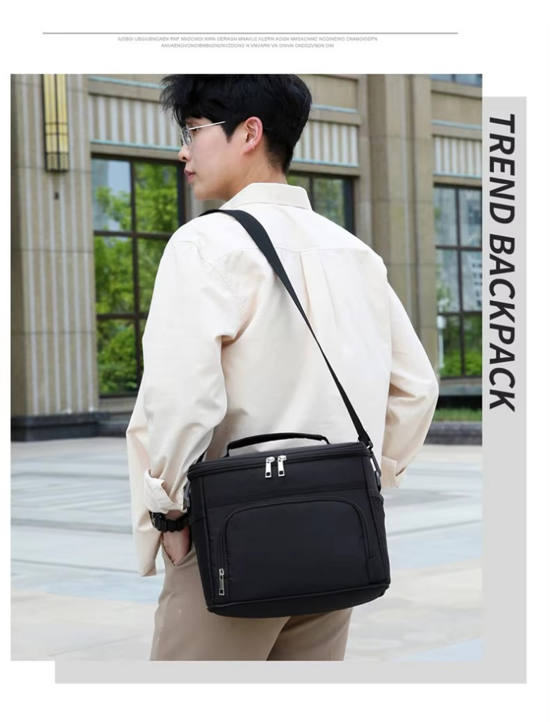 Wholesale Insulated Waterproof Outdoor Picnic Cooler Shoulder Bag model black