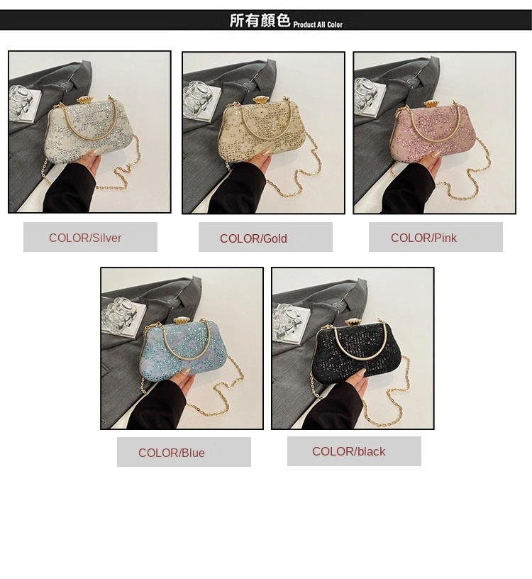 Wholesale Luxury PU Flower Pattern Clutch Bag Color Option