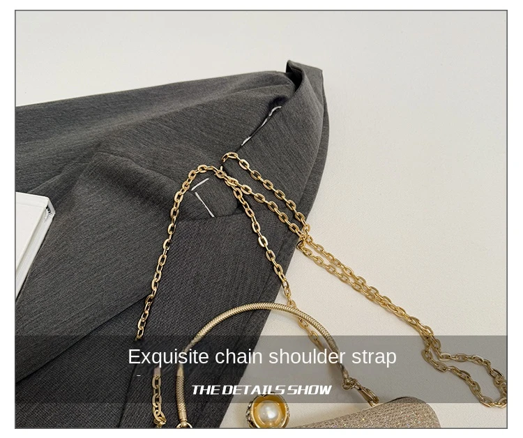 Factory Luxury Dinner Parties Ladies Evening Hand Bags Chain Strap