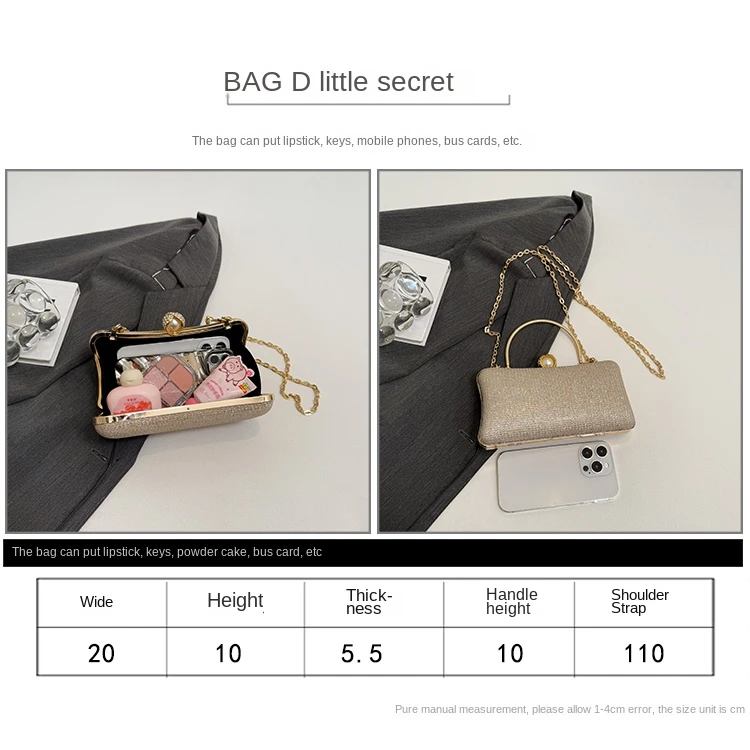 Factory Luxury Dinner Parties Ladies Evening Hand Bags Compared with the Physical Product