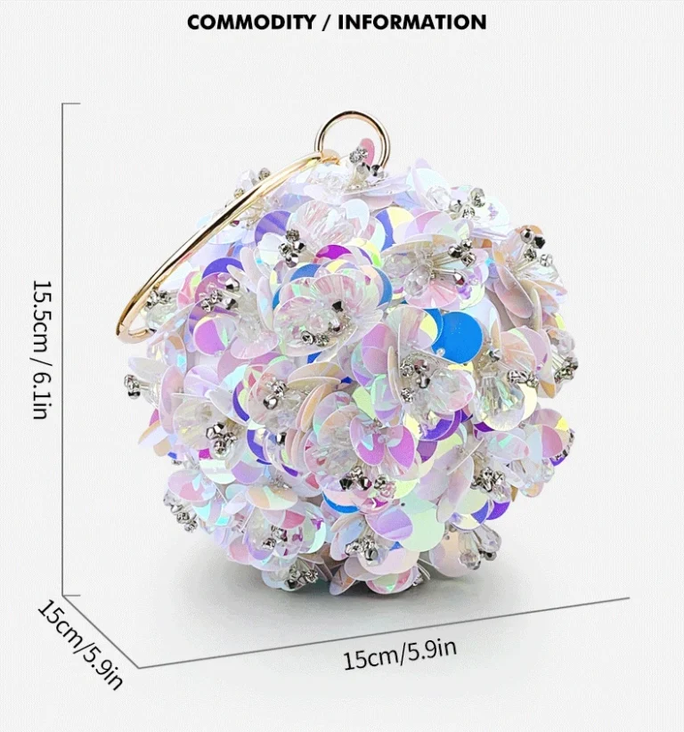 Factory Luxury Evening Clutch Bag with Colorful 3D Floral Embellishments Size 2
