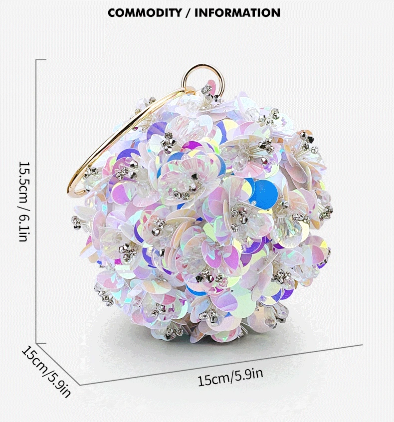 Factory Luxury Evening Clutch Bag with Colorful 3D Floral Embellishments Size 2