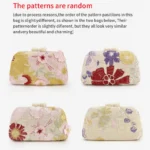 Factory Luxury Evening Clutch Bag with Colorful 3D Floral Embellishments - may vary