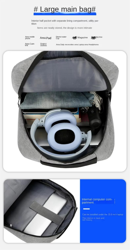 main bag Waterproof Laptop Backpack with USB: Custom LOGO, Wholesale