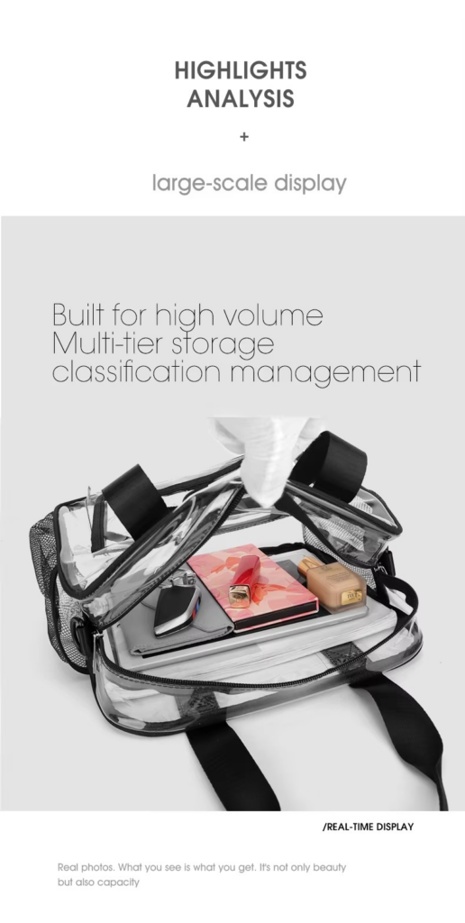 volume Recyclable Transparent PVC Backpack