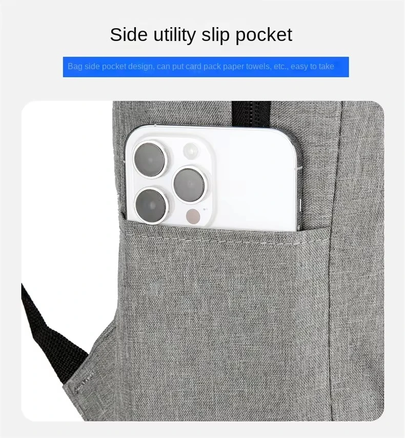 Custom Logo Business Laptop Backpack - B2B Corporate Promotional Item Side Pocket