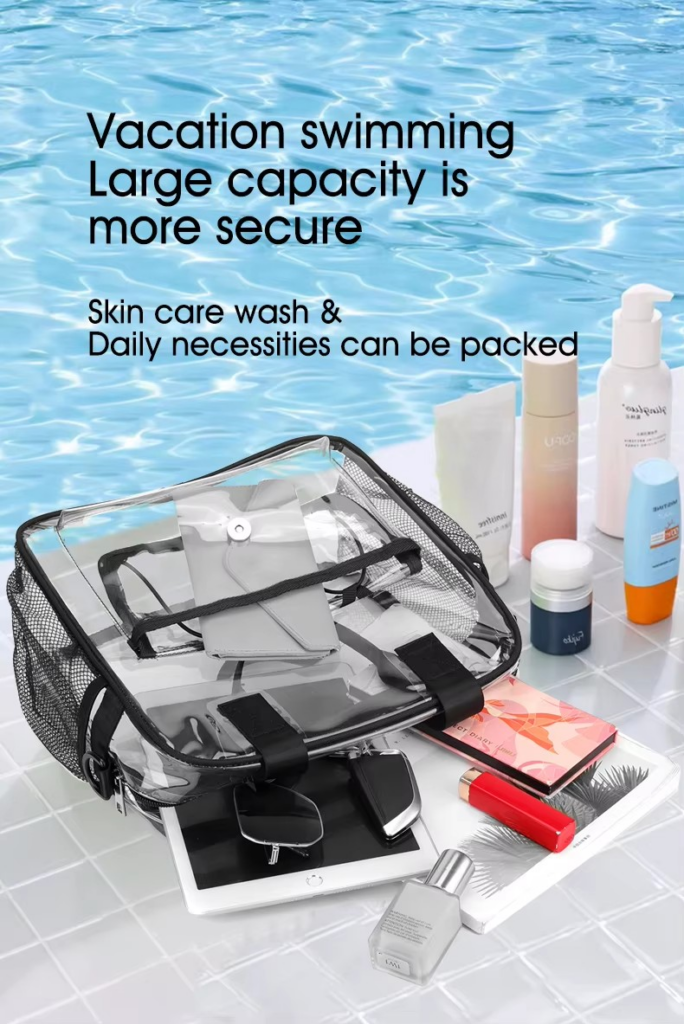 wash Recyclable Transparent PVC Backpack