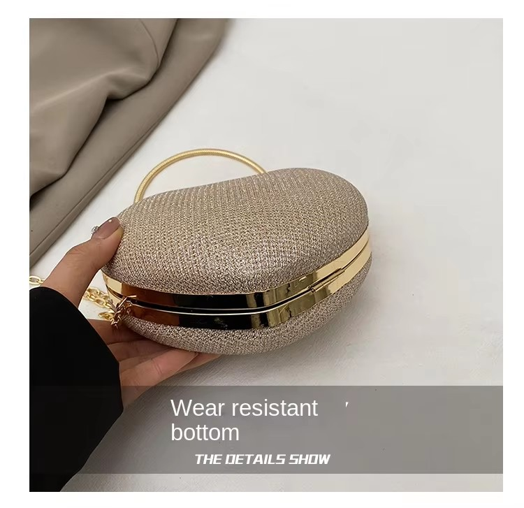 Wholesale Heart-Shape Chain Women's Shoulder Crossbody Evening Bag Frame