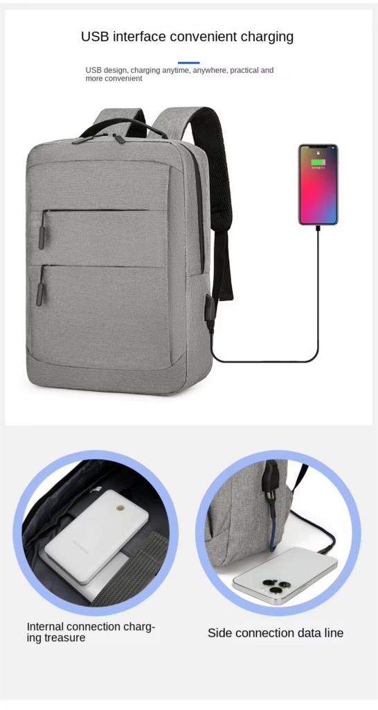 usb Waterproof Laptop Backpack with USB: Custom LOGO, Wholesale