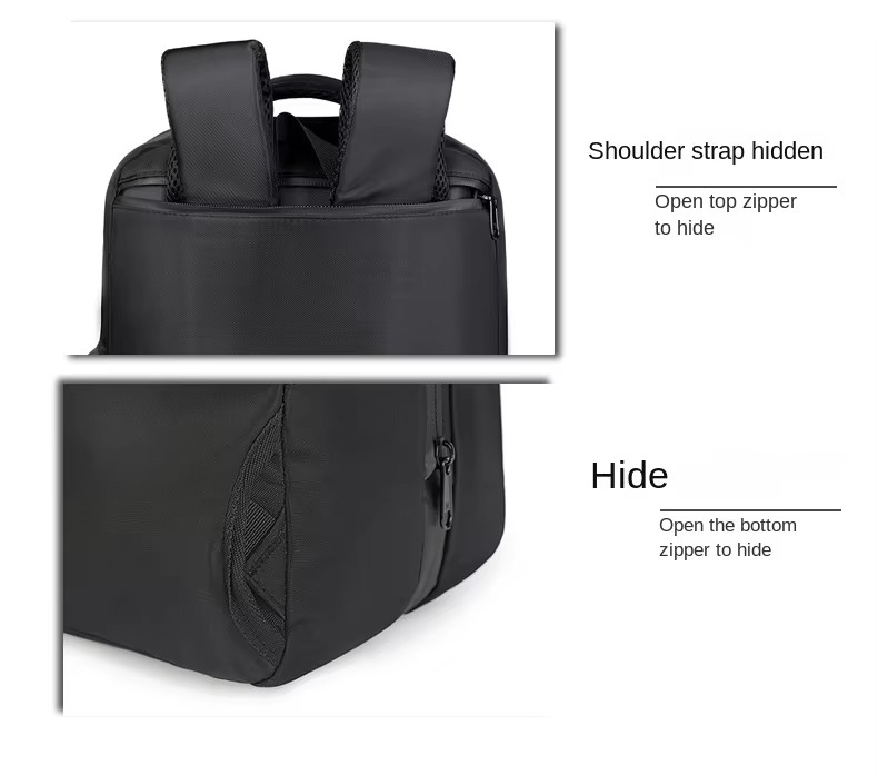 Men's Travel Backpack: Vacuum, Laptop, Large Capacity shoulder shape