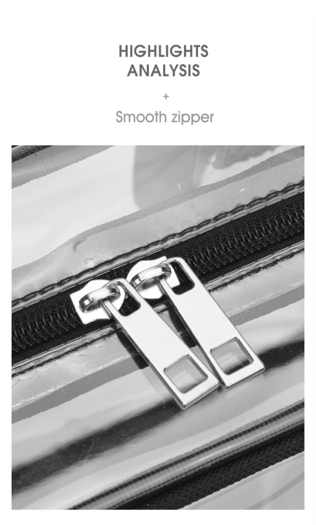 zipper Recyclable Transparent PVC Backpack