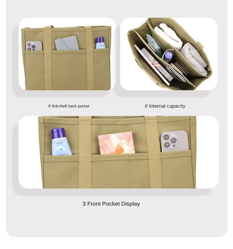 pockets High-Quality Canvas Tote Custom Sling Bag