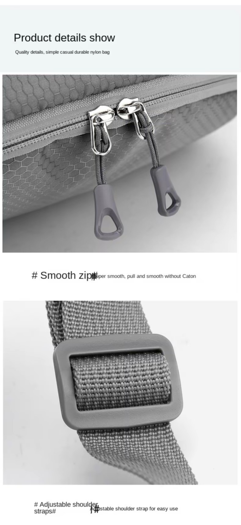 zipper Unisex Waterproof Drawstring Gym Bag: Custom Logo Zipper Shoe