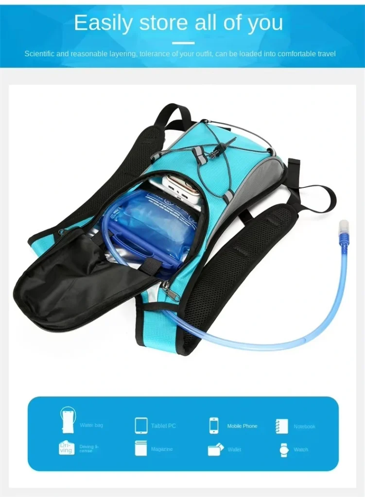 scientific Lightweight Unisex Hydration Backpack (Reflective Strip) - Cycling