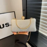 Factory Luxury Dinner Parties Ladies Evening Hand Bags sliver