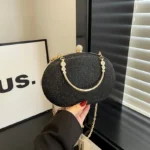 Factory Wholesale Chain Strap Fashionable Mini Crossbody Bag black