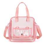pink Recyclable Transparent PVC Backpack