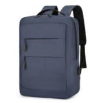 blue Waterproof Laptop Backpack with USB: Custom LOGO, Wholesale
