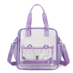 purple Recyclable Transparent PVC Backpack