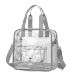 grey Recyclable Transparent PVC Backpack