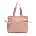 pink Women's Strong Nylon Tote: Custom Logo Zipper Travel