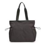 brown Women's Strong Nylon Tote: Custom Logo Zipper Travel