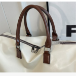 Quilted PU Leather Women's Duffle: Waterproof, Custom Logo handle detail