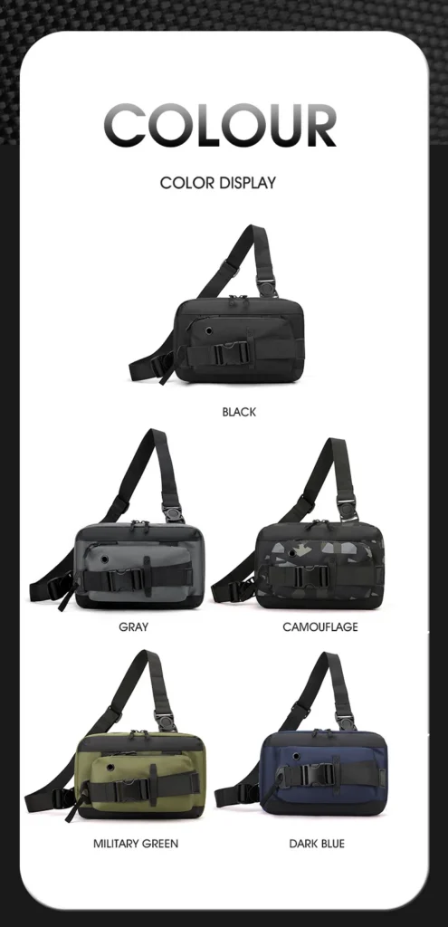 Color Options Factory Men's Waterproof Nylon Tactical Fanny Pack
