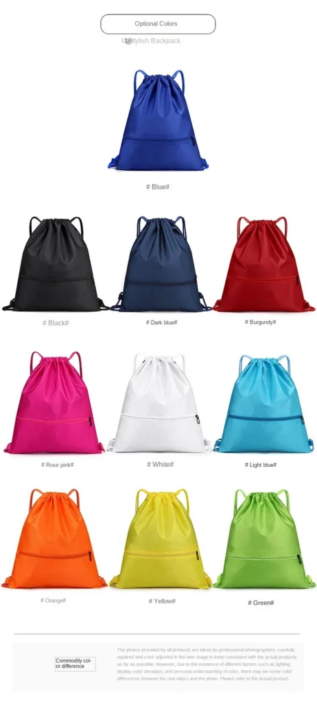 Wholesale Custom Drawstring Backpack Oxford Material Color Option