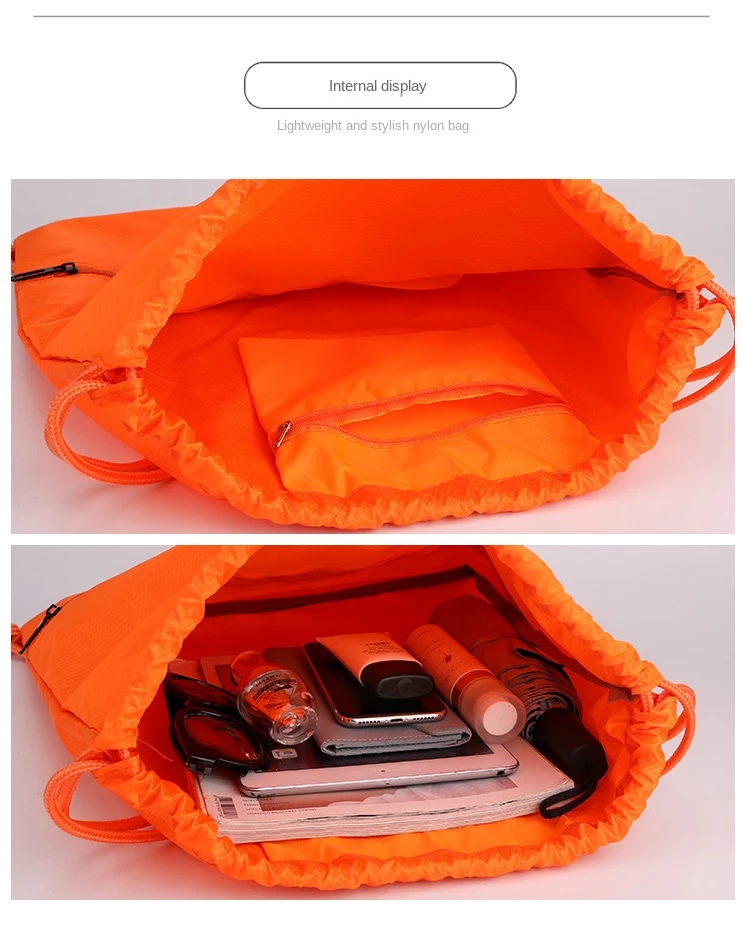 Wholesale Custom Drawstring Backpack Oxford Material Inner Pocket